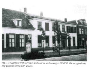 Overpost: Per 1 oktober 1947 gaat de Oranjeschool gebruikmaken van Overpost, nadat het eigen schoolgebouw door brand is verwoest.